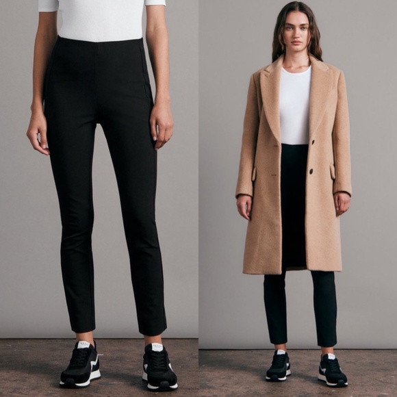 rag & bone Simone Equestrian Stretch Slim Black Ankle Pants - Picture 3 of 11